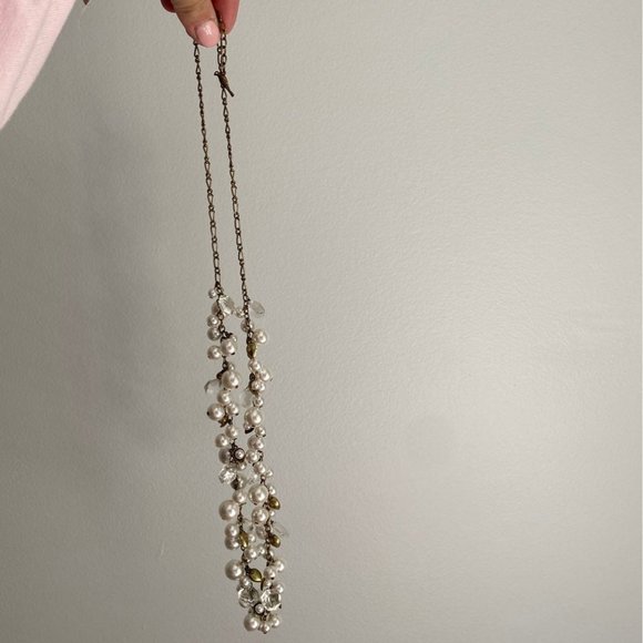 Chloe +Isabel Lotus Pearl & Crystal Drop Necklace - Picture 10 of 10